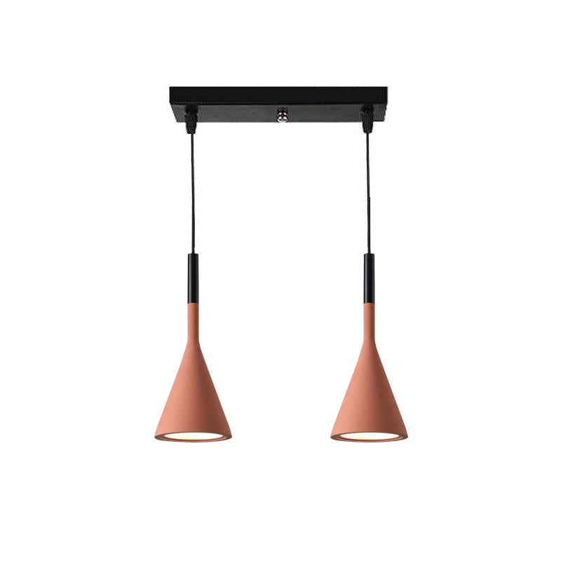 Modern Industrial Conical Concrete Pendant Light Minimalist Cement Drop Lamp for Kitchen and Dining
