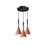 Modern Industrial Conical Concrete Pendant Light Minimalist Cement Drop Lamp for Kitchen and Dining