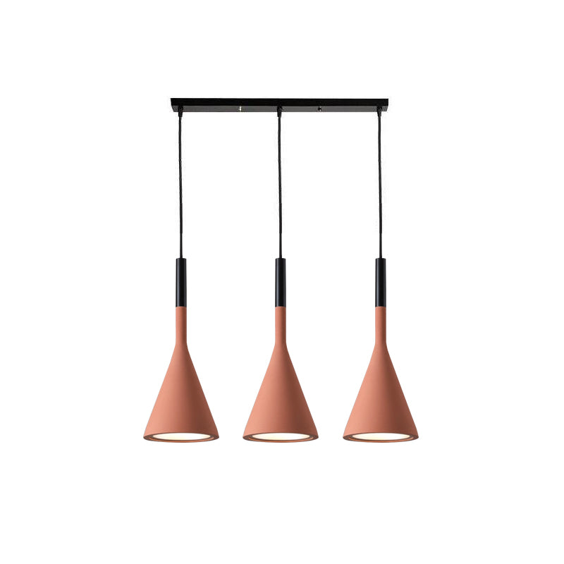 Modern Industrial Conical Concrete Pendant Light Minimalist Cement Drop Lamp for Kitchen and Dining