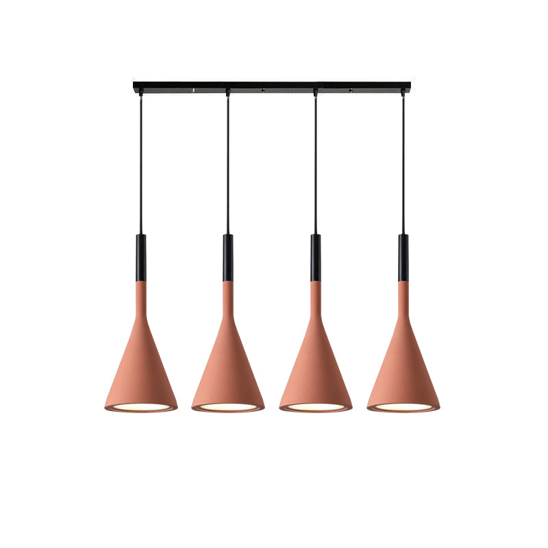 Modern Industrial Conical Concrete Pendant Light Minimalist Cement Drop Lamp for Kitchen and Dining