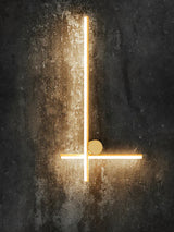 Modern Industrial Coordinates LED Wall Sconce with Minimalist Geometric Design