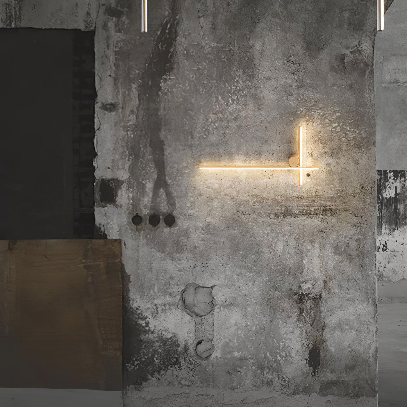 Modern Industrial Coordinates LED Wall Sconce with Minimalist Geometric Design