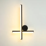 Modern Industrial Coordinates LED Wall Sconce with Minimalist Geometric Design