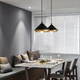 Modern Industrial Dome Pendant Light with Brushed Interior for Directional Ceiling Lighting