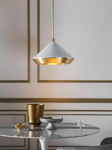 Modern Industrial Dome Pendant Light with Brushed Interior for Directional Ceiling Lighting