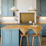 Modern Industrial Dome Pendant Light with Brushed Interior for Directional Ceiling Lighting
