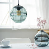 Modern Industrial Glass Globe Pendant Light for Kitchen Island and Dining Room