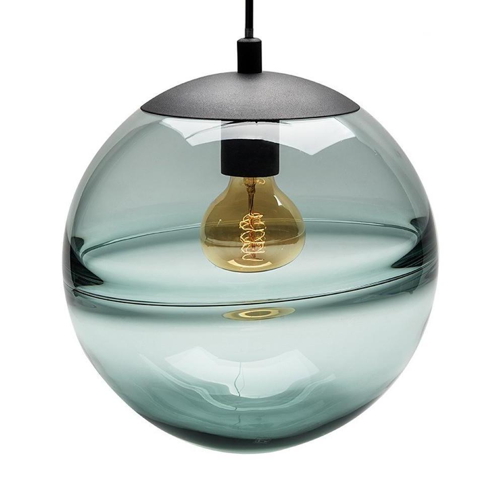 Modern Industrial Glass Globe Pendant Light for Kitchen Island and Dining Room