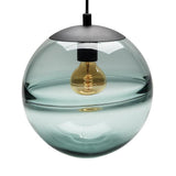 Modern Industrial Glass Globe Pendant Light for Kitchen Island and Dining Room