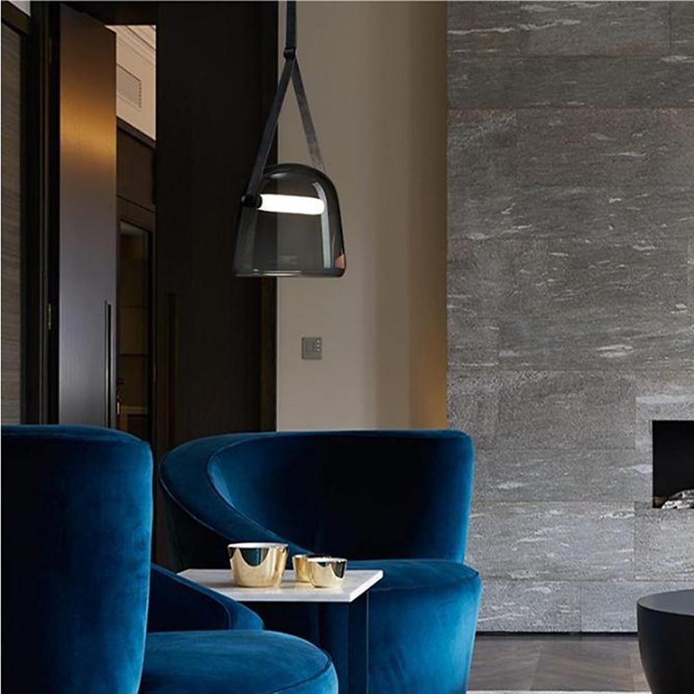 Modern Industrial Glass Metal LED Pendant Light for Kitchen Island and Dining Room Hanging Lamp