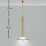Modern Industrial Linear LED Pendant Light for Kitchen Island Minimalist Metal Cylinder Hanging Lamp