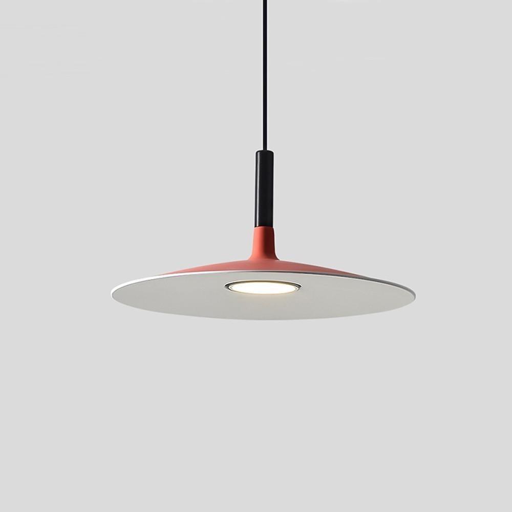 Modern Industrial Metal Circular LED Pendant Light for Kitchen Island and Dining Room