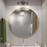 Modern Industrial Plug In Glass Wall Sconce for Bathroom Vanity and Bedroom Mirror Lighting