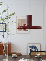 Modern Industrial Red Aluminum Pendant Light for Kitchen Island and Dining Room