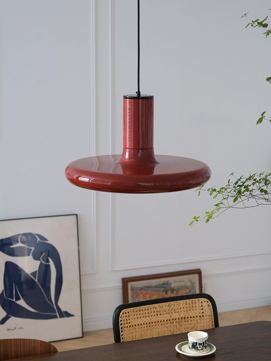Modern Industrial Red Aluminum Pendant Light for Kitchen Island and Dining Room