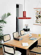Modern Industrial Red Aluminum Pendant Light for Kitchen Island and Dining Room
