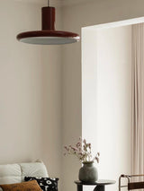 Modern Industrial Red Aluminum Pendant Light for Kitchen Island and Dining Room