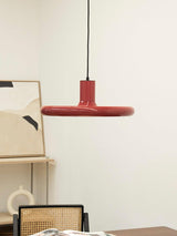 Modern Industrial Red Aluminum Pendant Light for Kitchen Island and Dining Room
