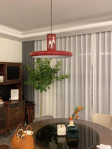 Modern Industrial Red Aluminum Pendant Light for Kitchen Island and Dining Room