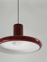 Modern Industrial Red Aluminum Pendant Light for Kitchen Island and Dining Room