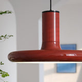 Modern Industrial Red Aluminum Pendant Light for Kitchen Island and Dining Room