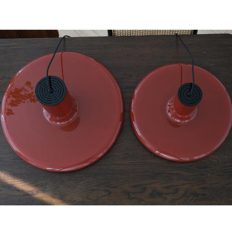 Modern Industrial Red Aluminum Pendant Light for Kitchen Island and Dining Room