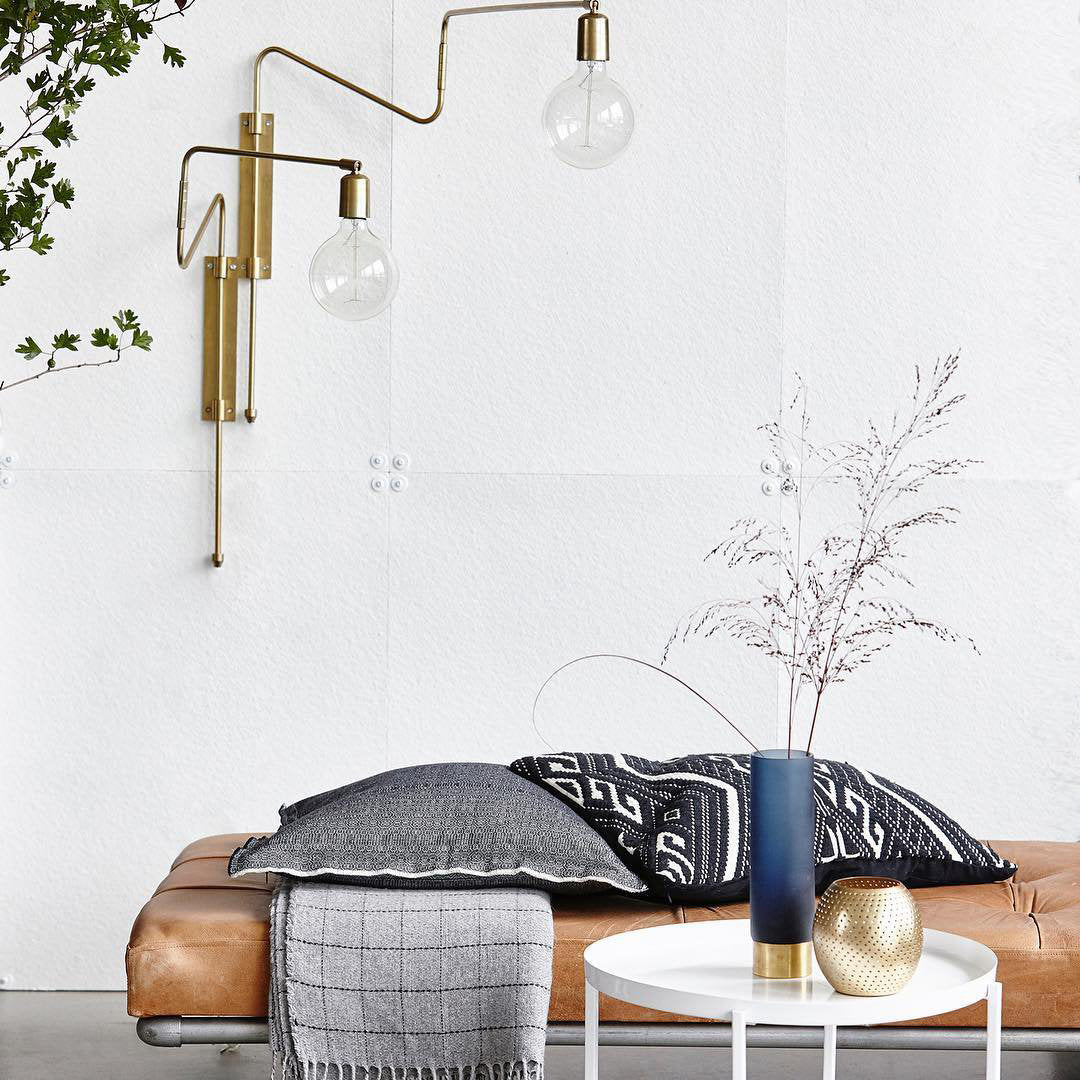 Modern Industrial Rotating Swing Arm Wall Sconce Set of 2 Brass and Black Adjustable Lamp