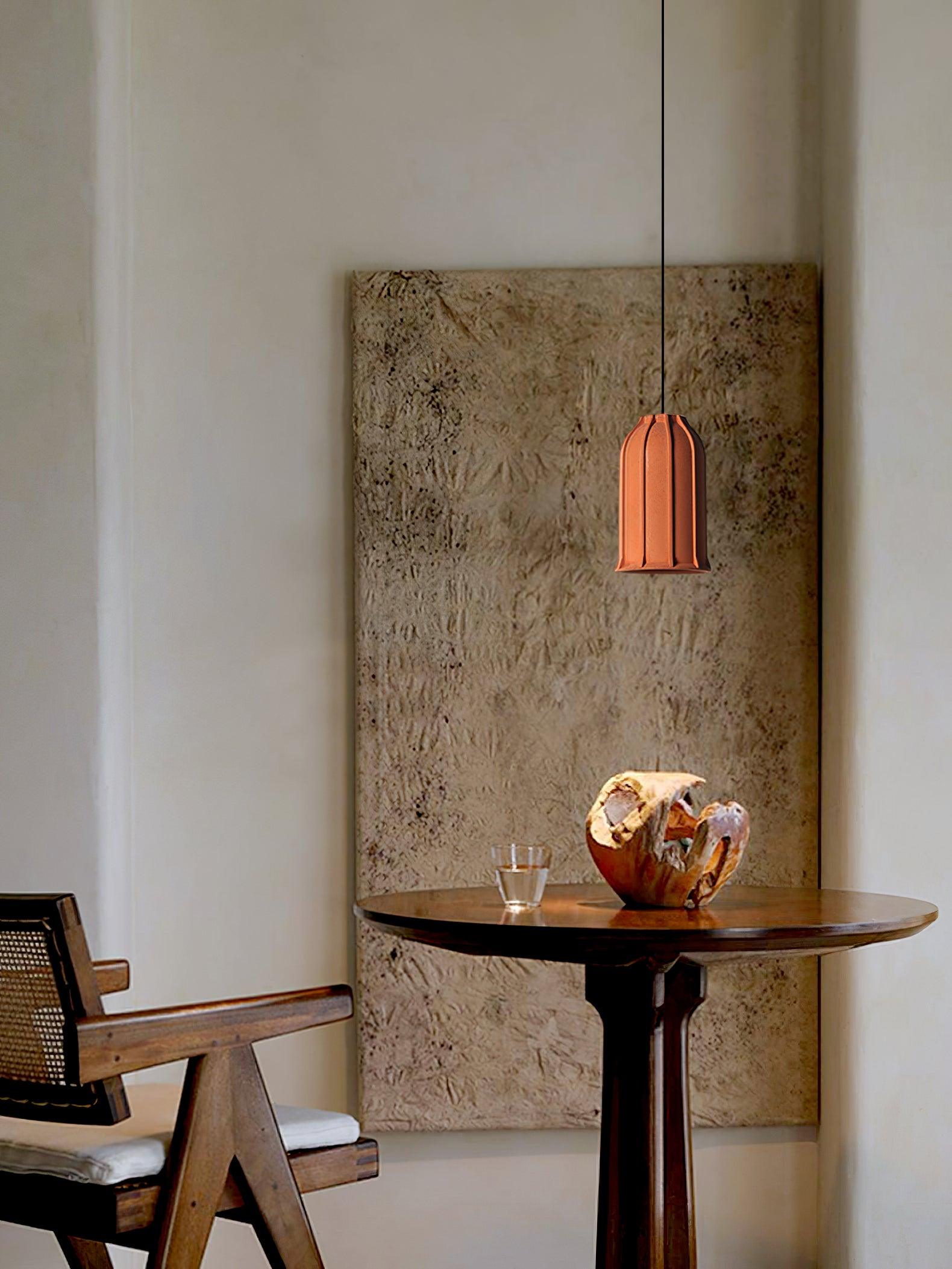 Modern Industrial Skeleton Cement Pendant Light Vintage Cast Mold Style Ceiling Hanging Lamp