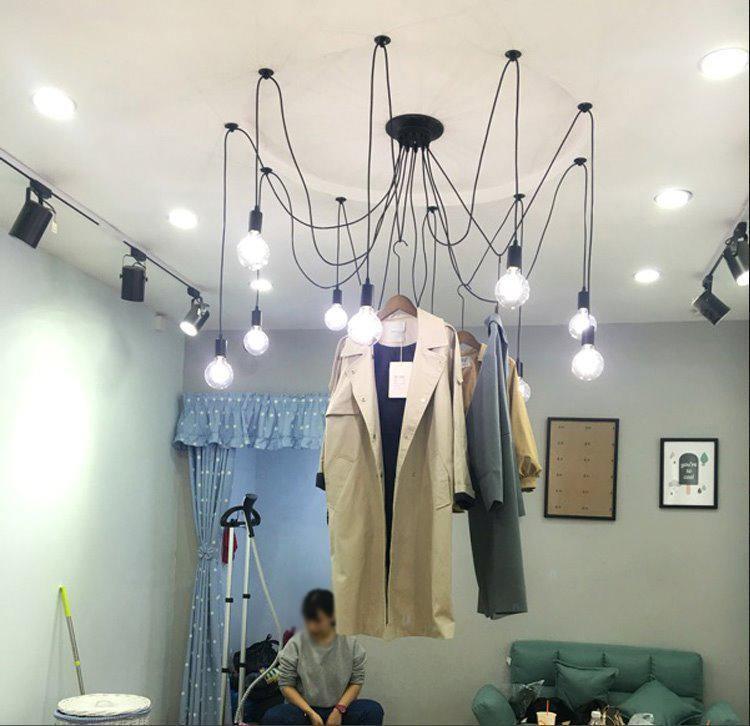 Modern Industrial Spider Adjustable Multi Arm Ceiling Chandelier Pendant Light
