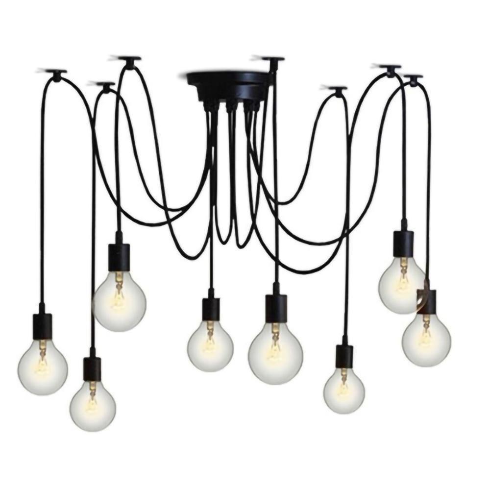 Modern Industrial Spider Adjustable Multi Arm Ceiling Chandelier Pendant Light