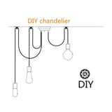 Modern Industrial Spider Adjustable Multi Arm Ceiling Chandelier Pendant Light
