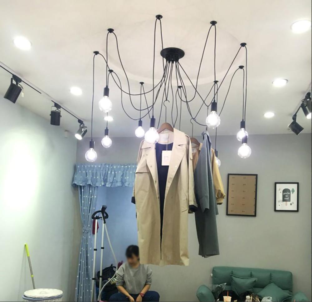 Modern Industrial Spider Adjustable Multi Arm Ceiling Chandelier Pendant Light