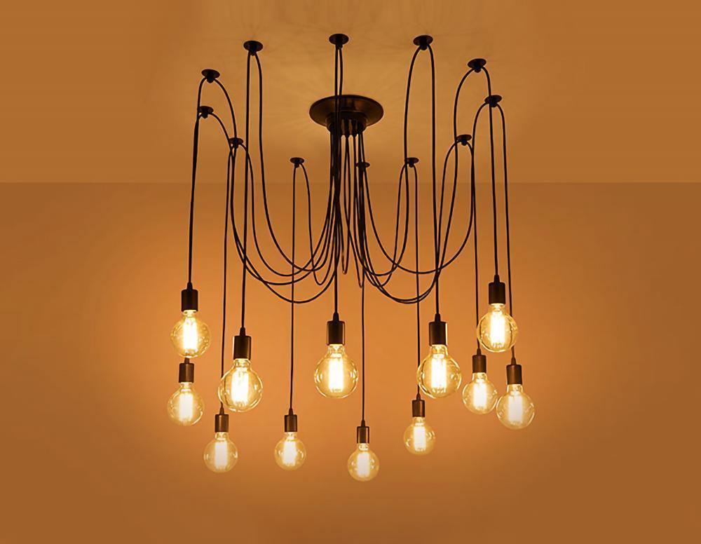 Modern Industrial Spider Adjustable Multi Arm Ceiling Chandelier Pendant Light