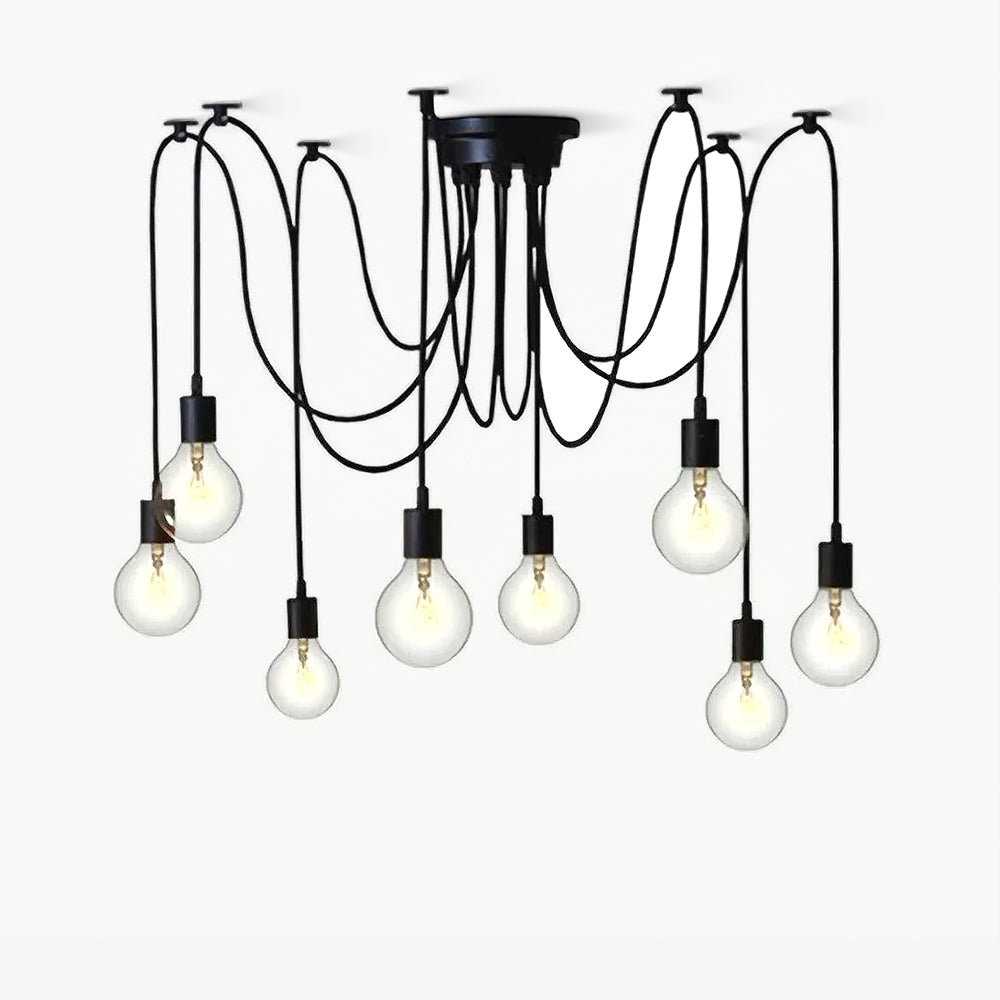 Modern Industrial Spider Adjustable Multi Arm Ceiling Chandelier Pendant Light