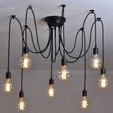 Modern Industrial Spider Adjustable Multi Arm Ceiling Chandelier Pendant Light