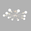 Modern Industrial Sputnik Chandelier 10 Light Black Metal Ceiling Fixture for Living Room