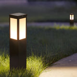 Modern Industrial Square Solar Landscape Path Lights Waterproof LED Outdoor Garden Lighting