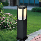 Modern Industrial Square Solar Landscape Path Lights Waterproof LED Outdoor Garden Lighting