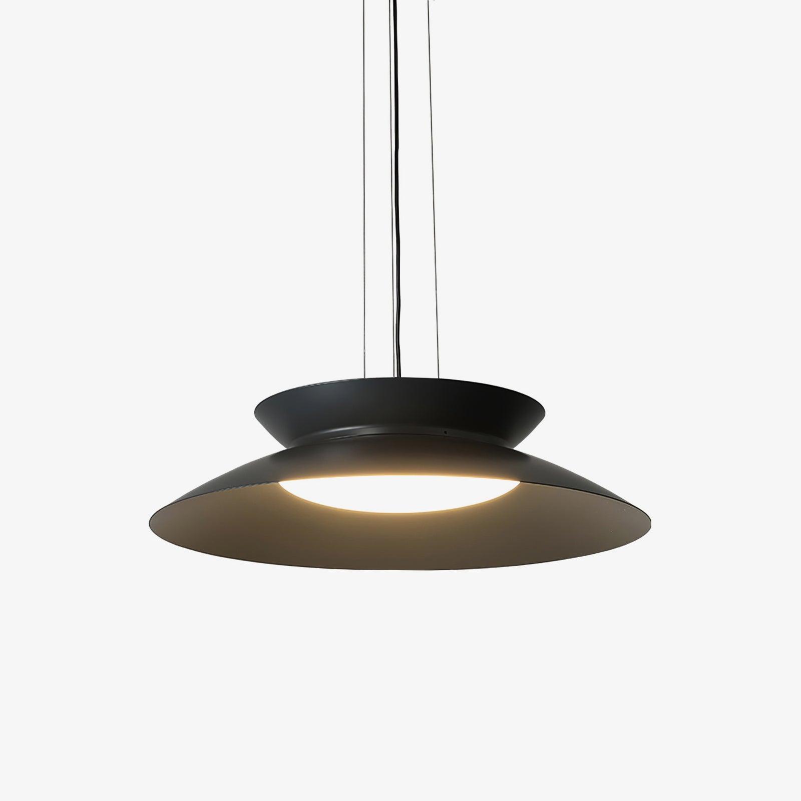 Modern Integrated LED Droplight Aluminum Pendant Lamp with White Acrylic Diffuser