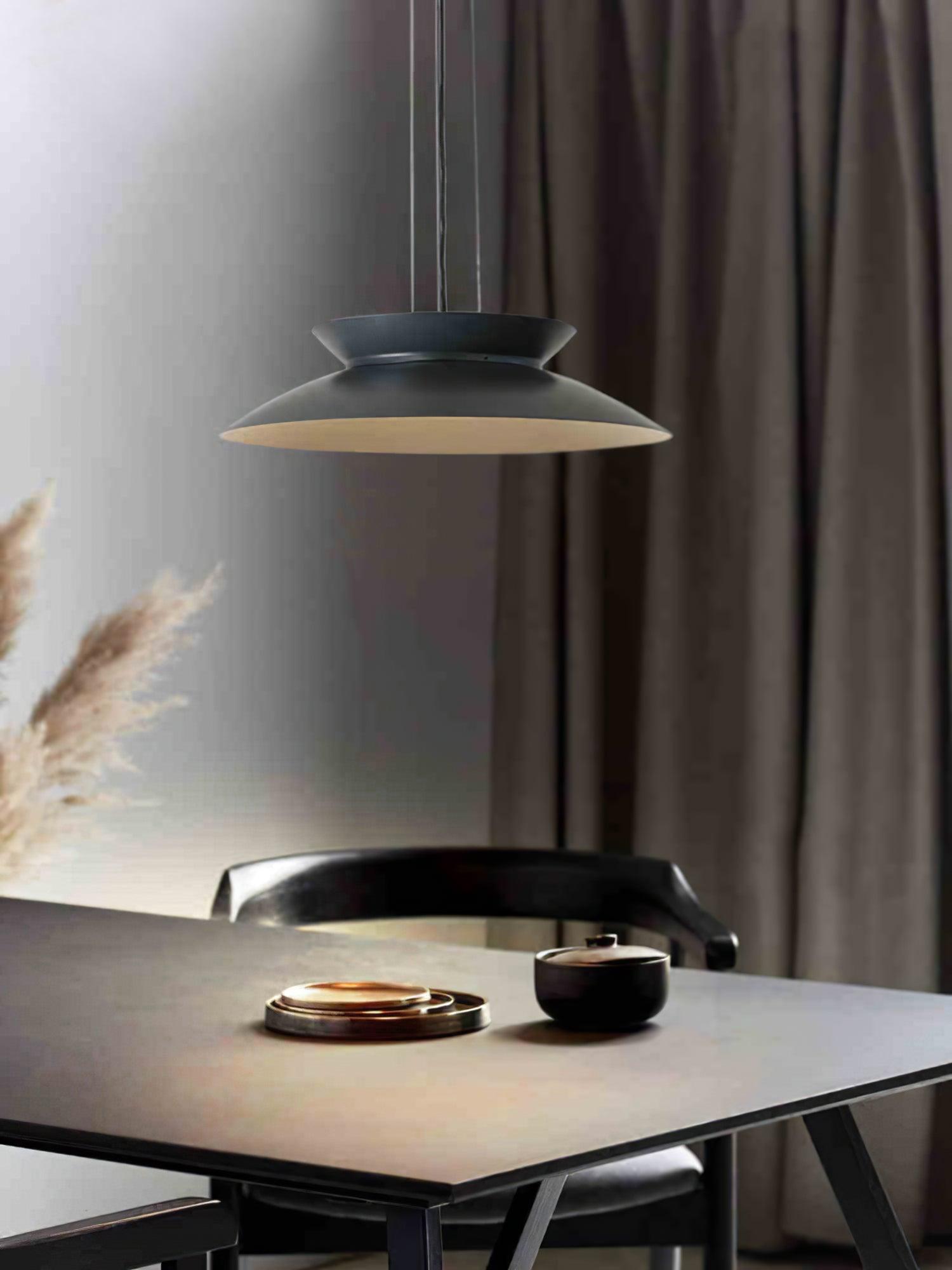 Modern Integrated LED Droplight Aluminum Pendant Lamp with White Acrylic Diffuser
