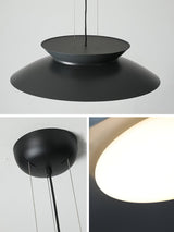 Modern Integrated LED Droplight Aluminum Pendant Lamp with White Acrylic Diffuser