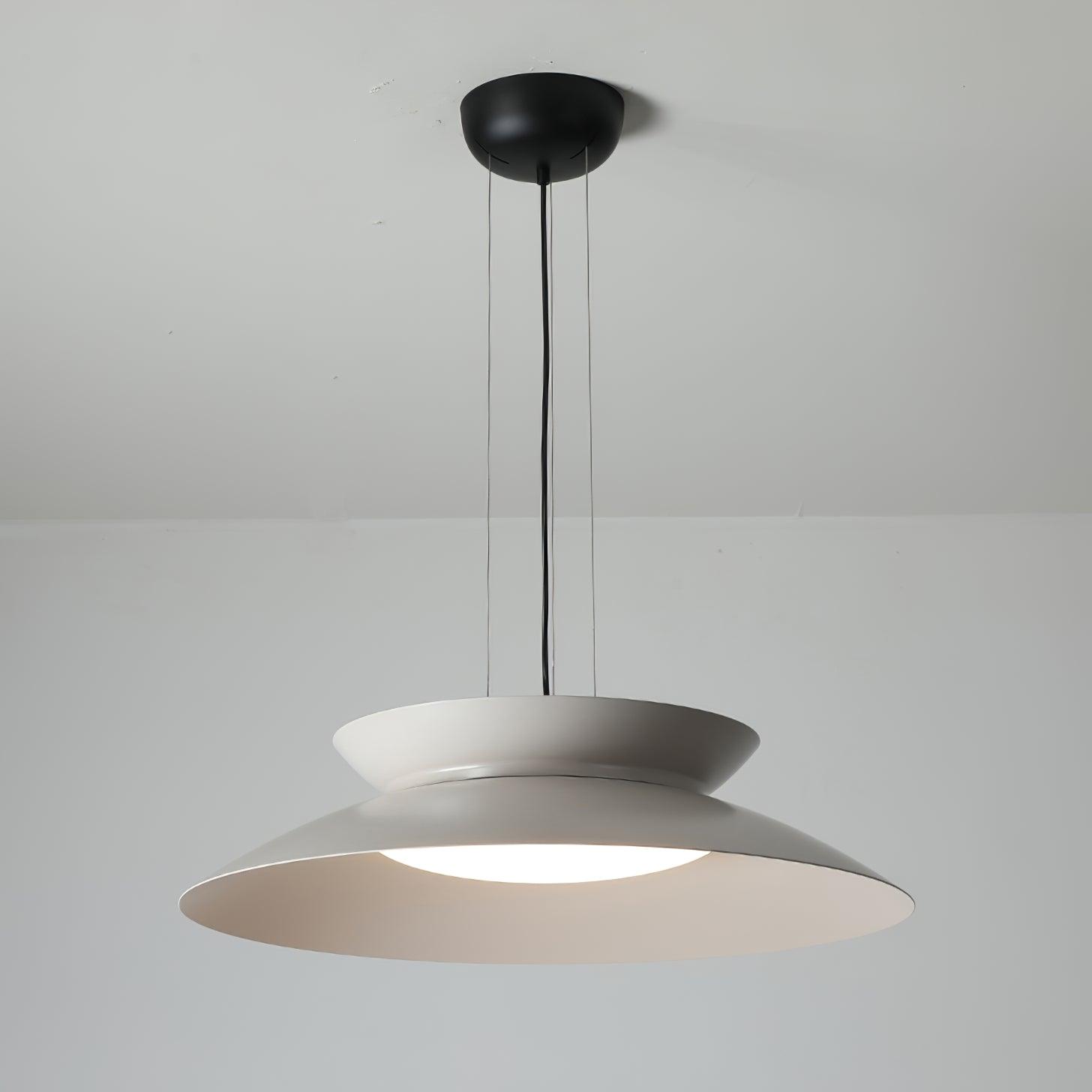 Modern Integrated LED Droplight Aluminum Pendant Lamp with White Acrylic Diffuser