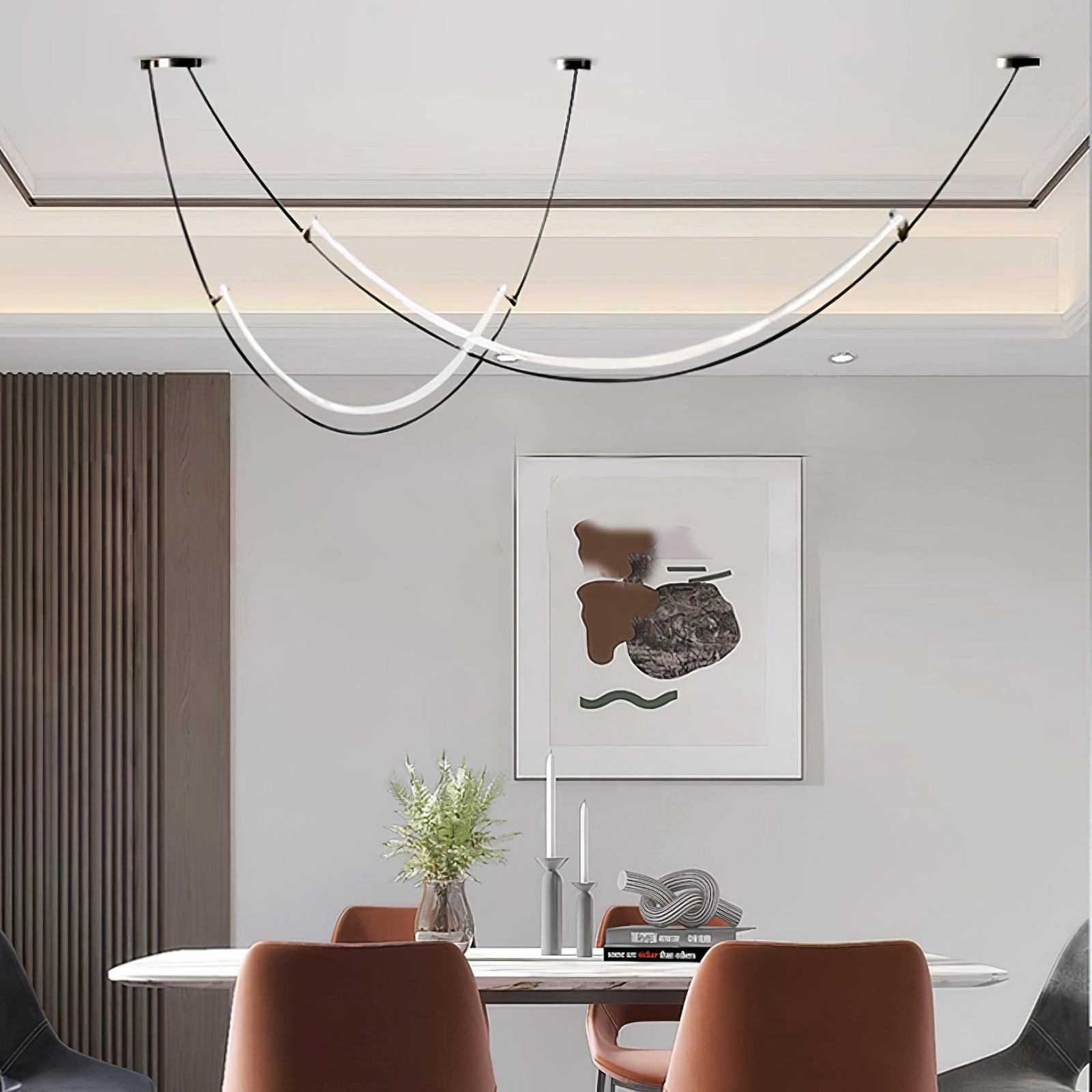 Modern Integrated LED Neon Pendant Lamp Minimalist Circular Ceiling Light Fixture