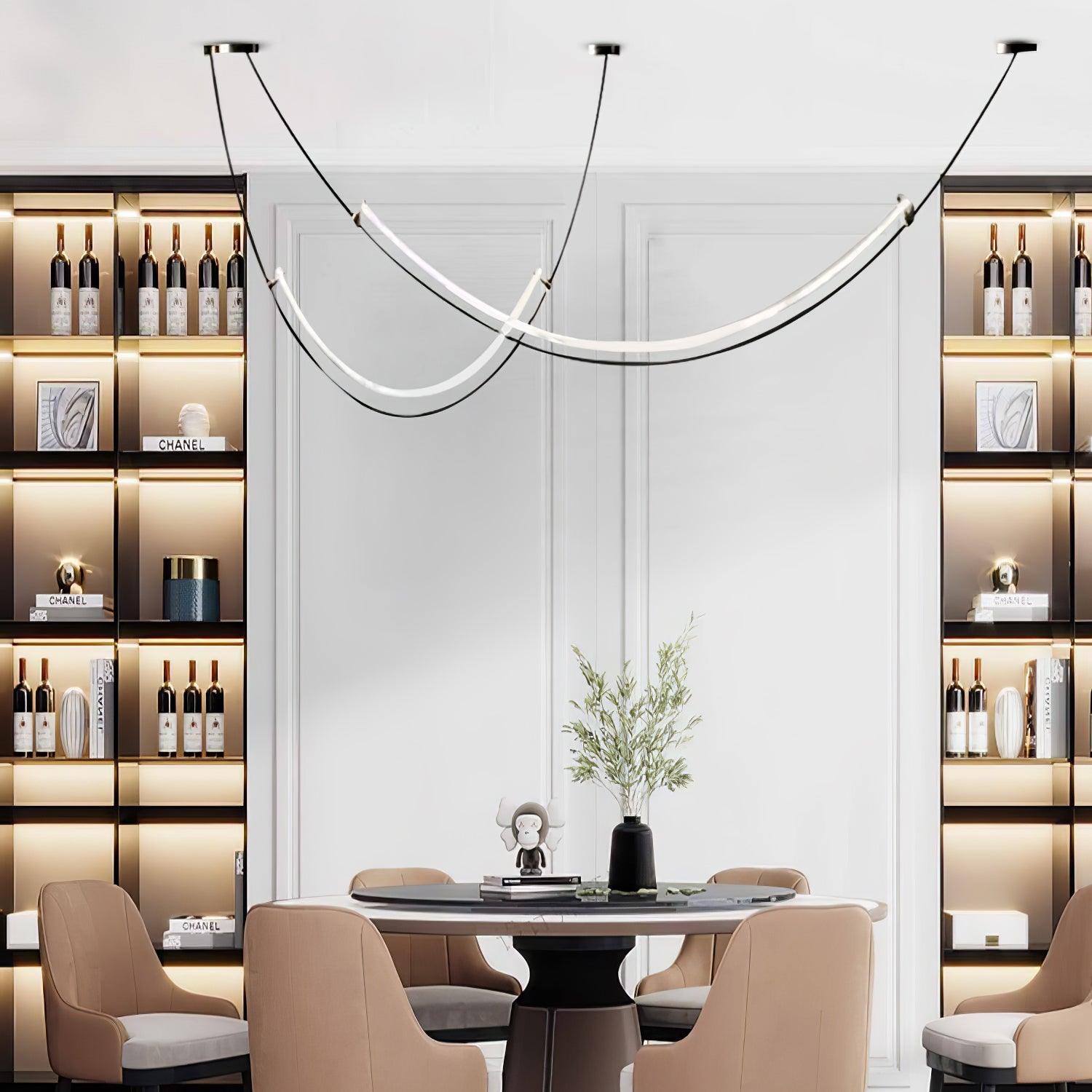 Modern Integrated LED Neon Pendant Lamp Minimalist Circular Ceiling Light Fixture