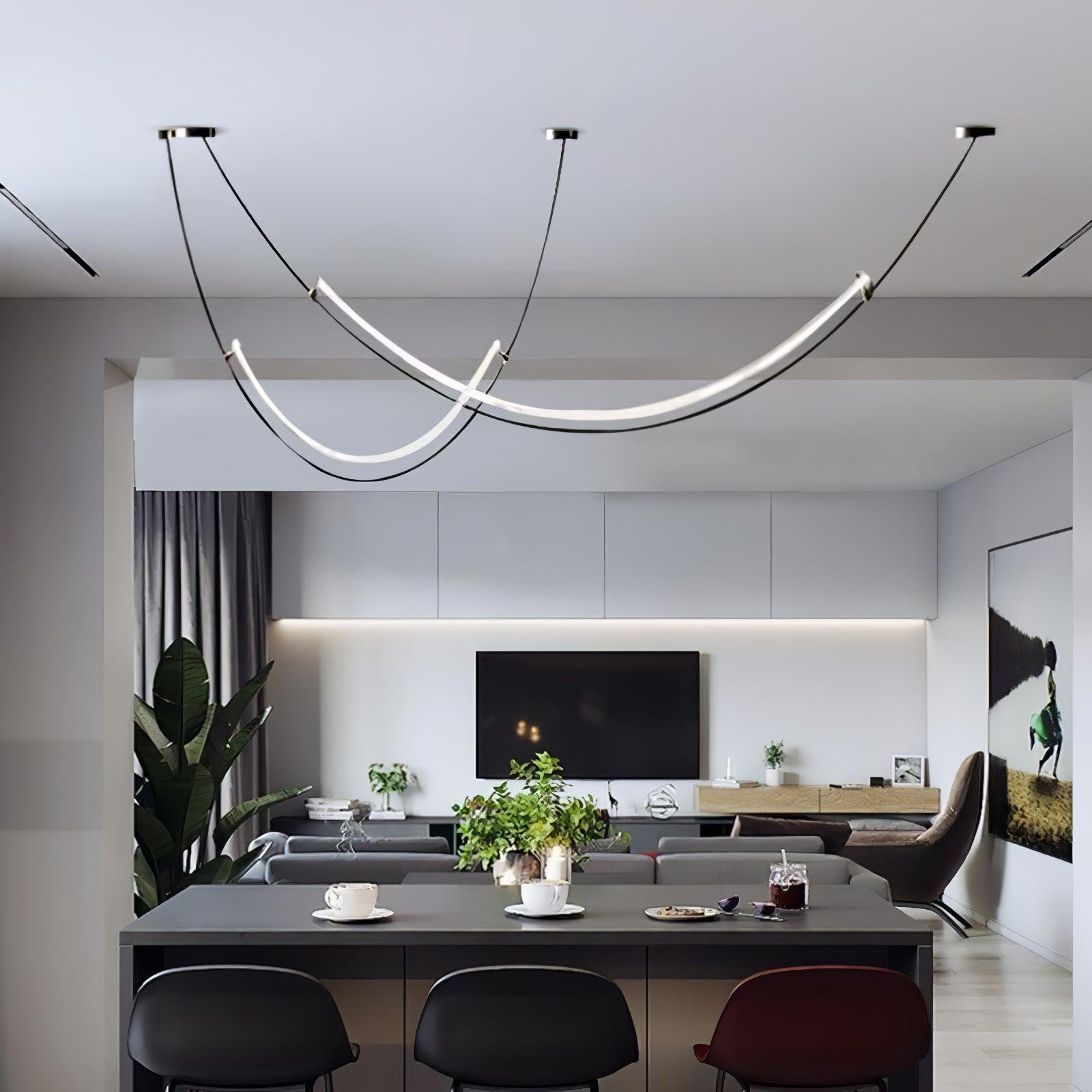 Modern Integrated LED Neon Pendant Lamp Minimalist Circular Ceiling Light Fixture