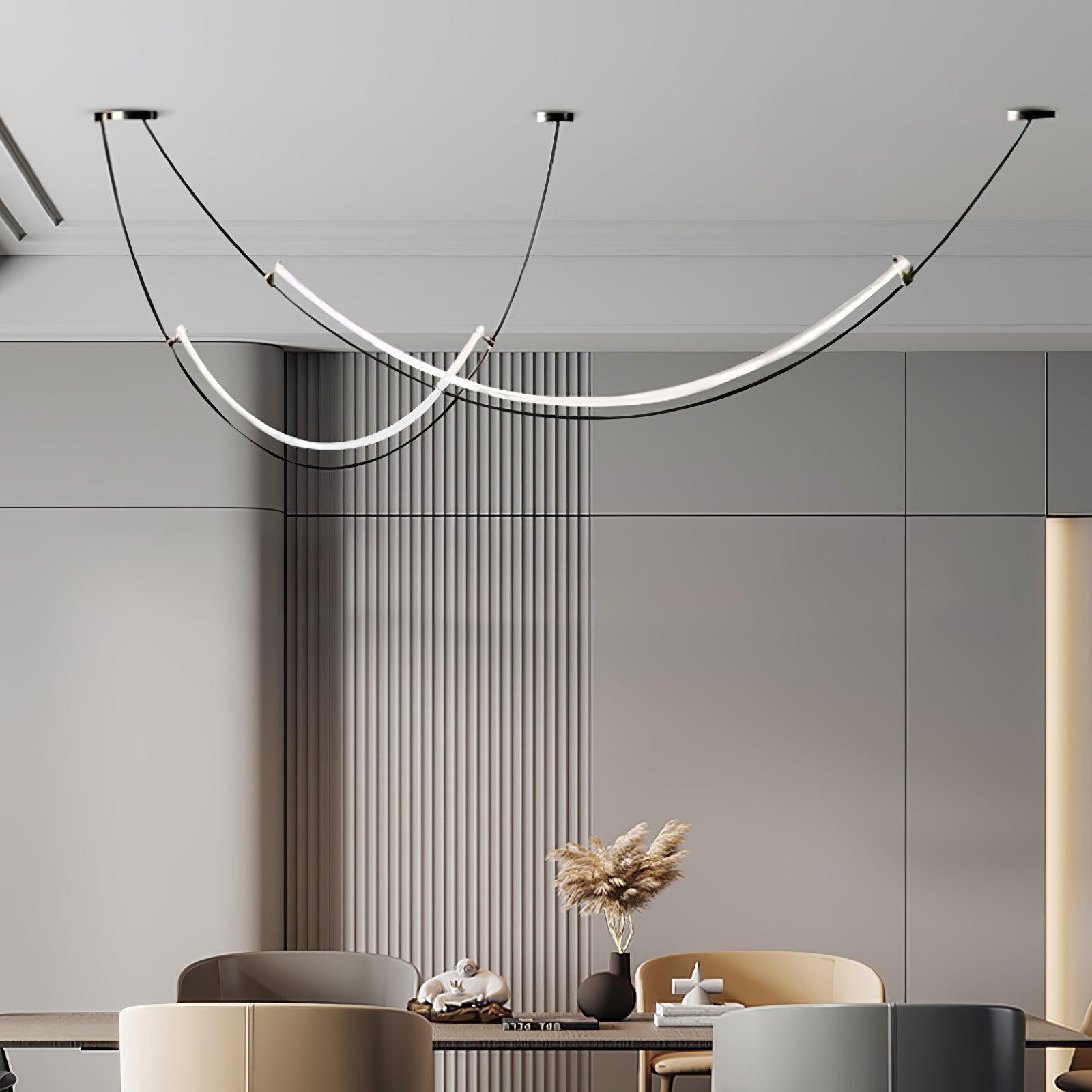 Modern Integrated LED Neon Pendant Lamp Minimalist Circular Ceiling Light Fixture