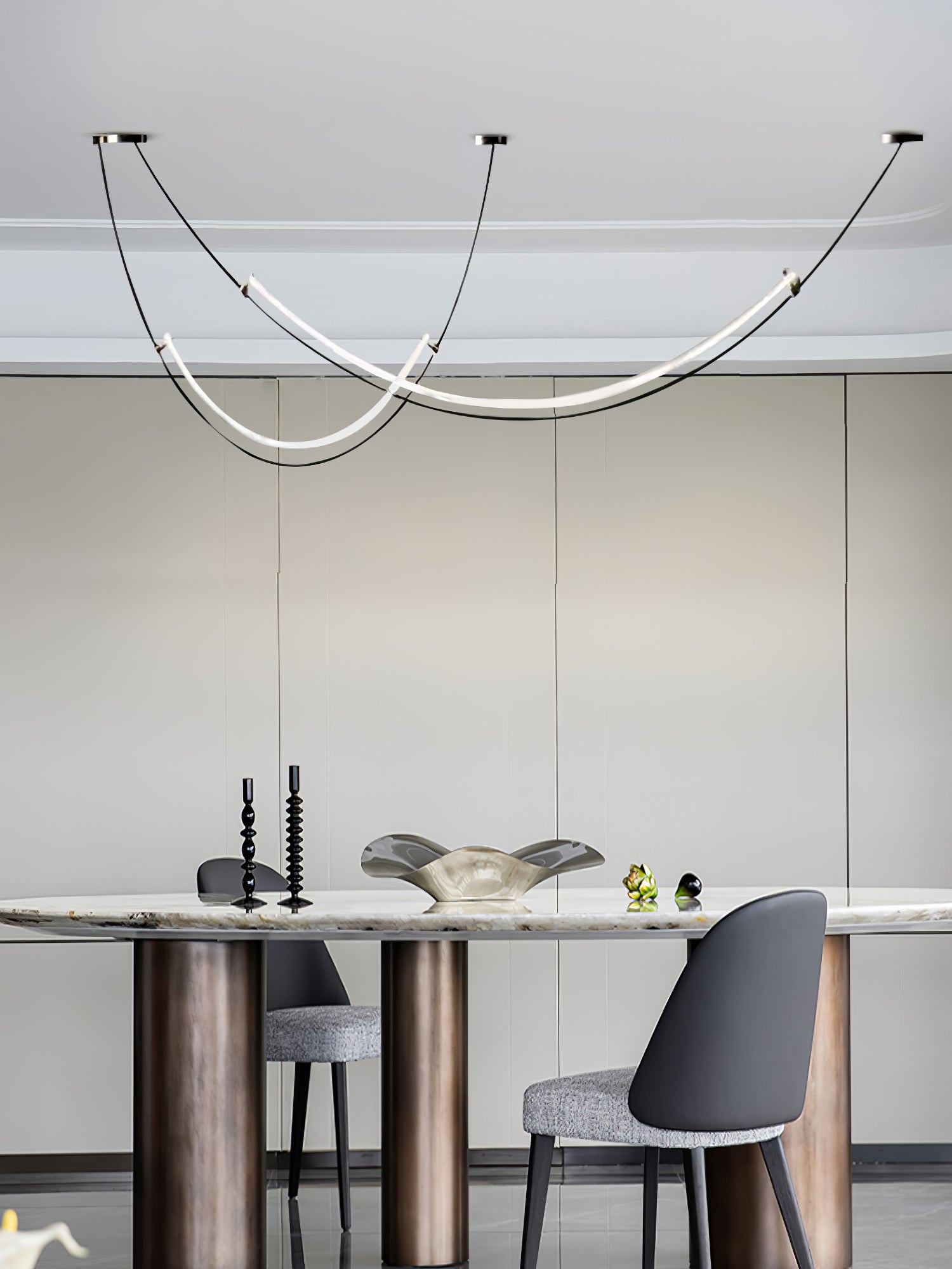 Modern Integrated LED Neon Pendant Lamp Minimalist Circular Ceiling Light Fixture