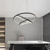 Modern Interweaved Ring Dimmable LED Chandelier Adjustable Contemporary Pendant Light