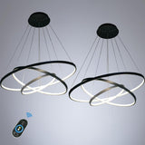 Modern Interweaved Ring Dimmable LED Chandelier Adjustable Contemporary Pendant Light