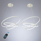 Modern Interweaved Ring Dimmable LED Chandelier Adjustable Contemporary Pendant Light